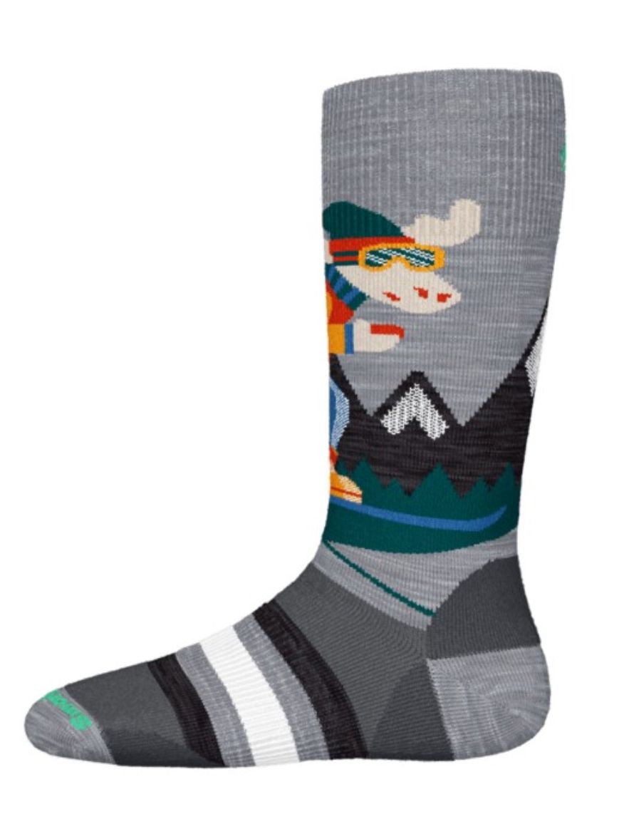 Smartwool Kids´ Wintersport Full Cushion Mountain Moose Pattern Otc Socks B02184 Fjell & Fritid 1