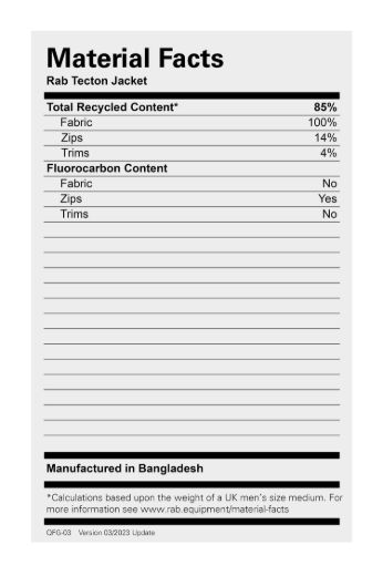 Rab Tecton Jacket QFG-03 Fjell & Fritid 4