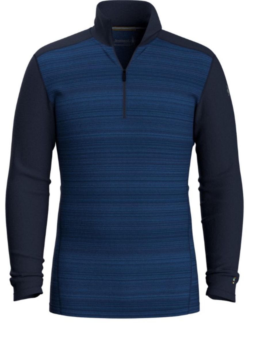 Bilete av Smartwool M Classic Thermal Merino Base Layer 1-4 Zip Boxed K61 Deep Navy Color Shift
