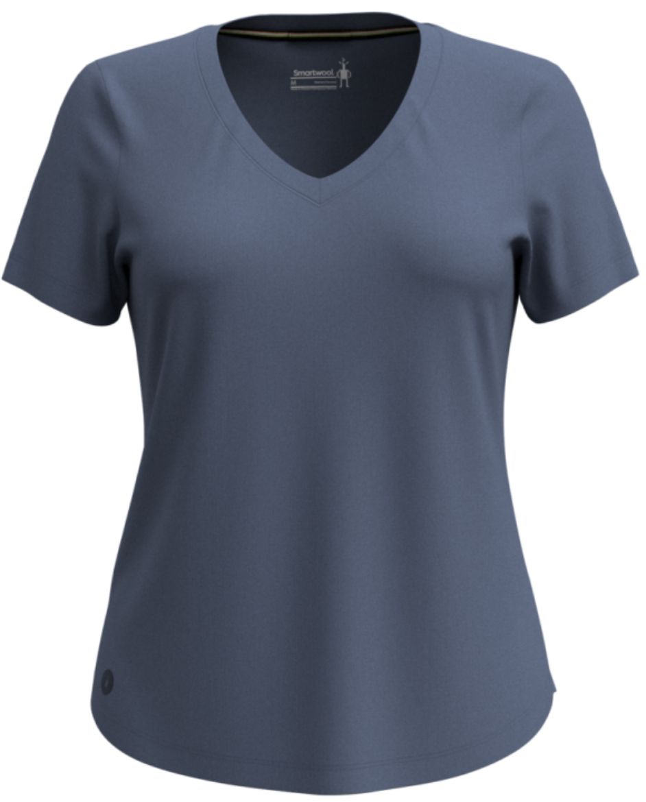 Bilete av Smartwool W Active Ultralite V-Neck Short Sl P43 Nightfall Blue