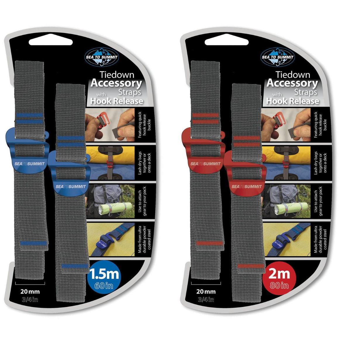 Bilete av Sea To Summit TIEDOWN HOOK STRAP 20 MM 1M C30410030 YELLOW