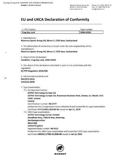 Mammut Crag Key Lock 2040-02201 Fjell & Fritid 2
