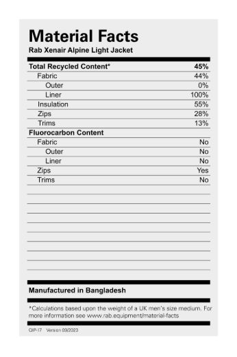 Rab Xenair Alpine Light Jacket QIP-17 Fjell & Fritid 2