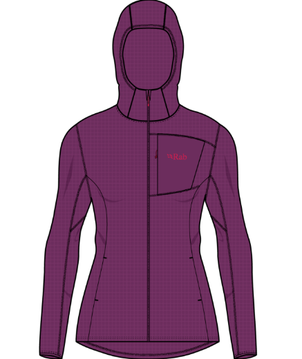 Rab Tecton Hoody Wmns QFG-02 Fjell & Fritid 2